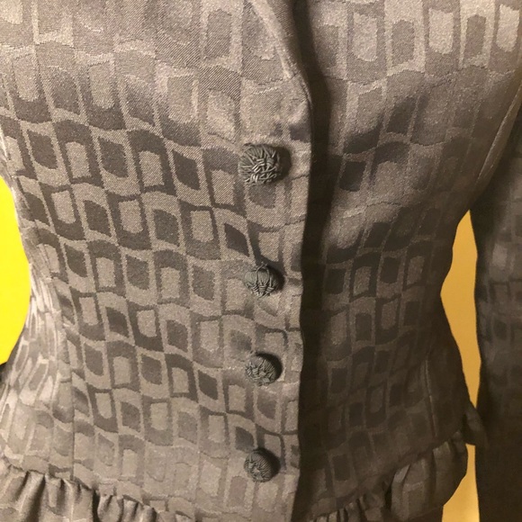 Franco Mirabelli Two Piece Black Suit, Size 4 - Picture 5 of 6